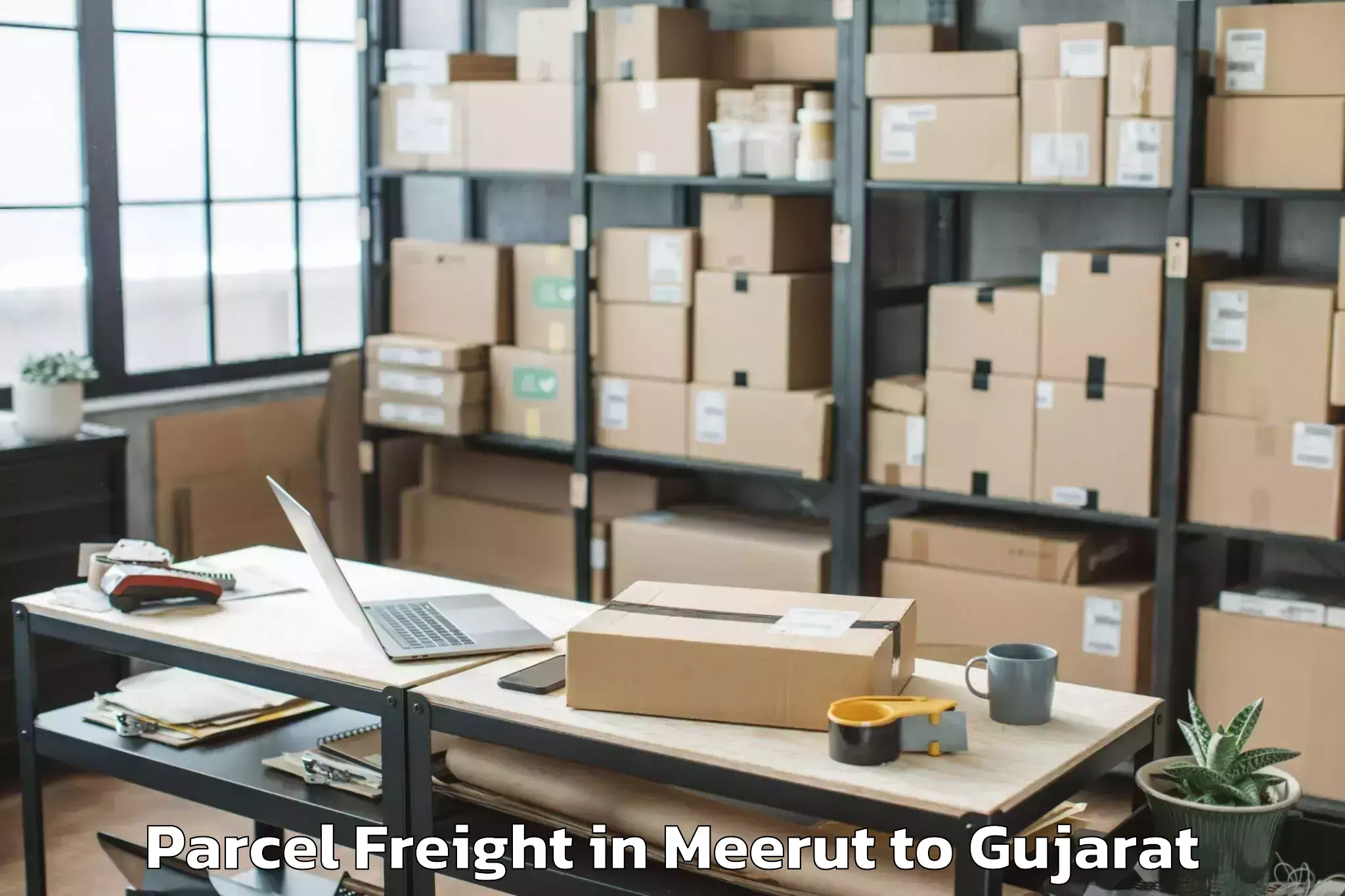 Book Meerut to Kavant Parcel Freight Online